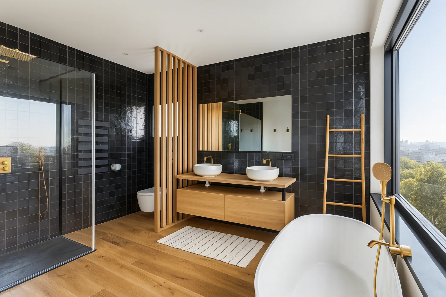 Salle de bains présentée sur le site ALP Construction